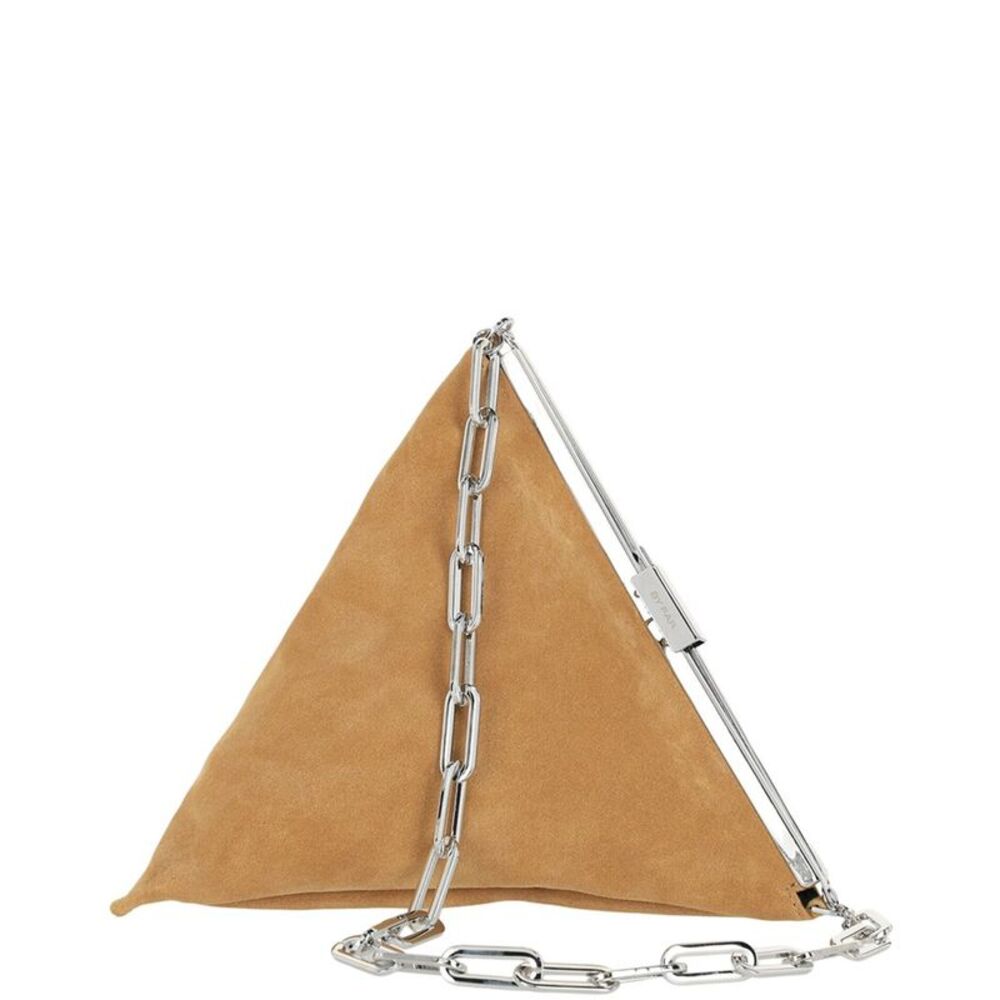 By Far Prisma Suede Shoulder Bag, Beige